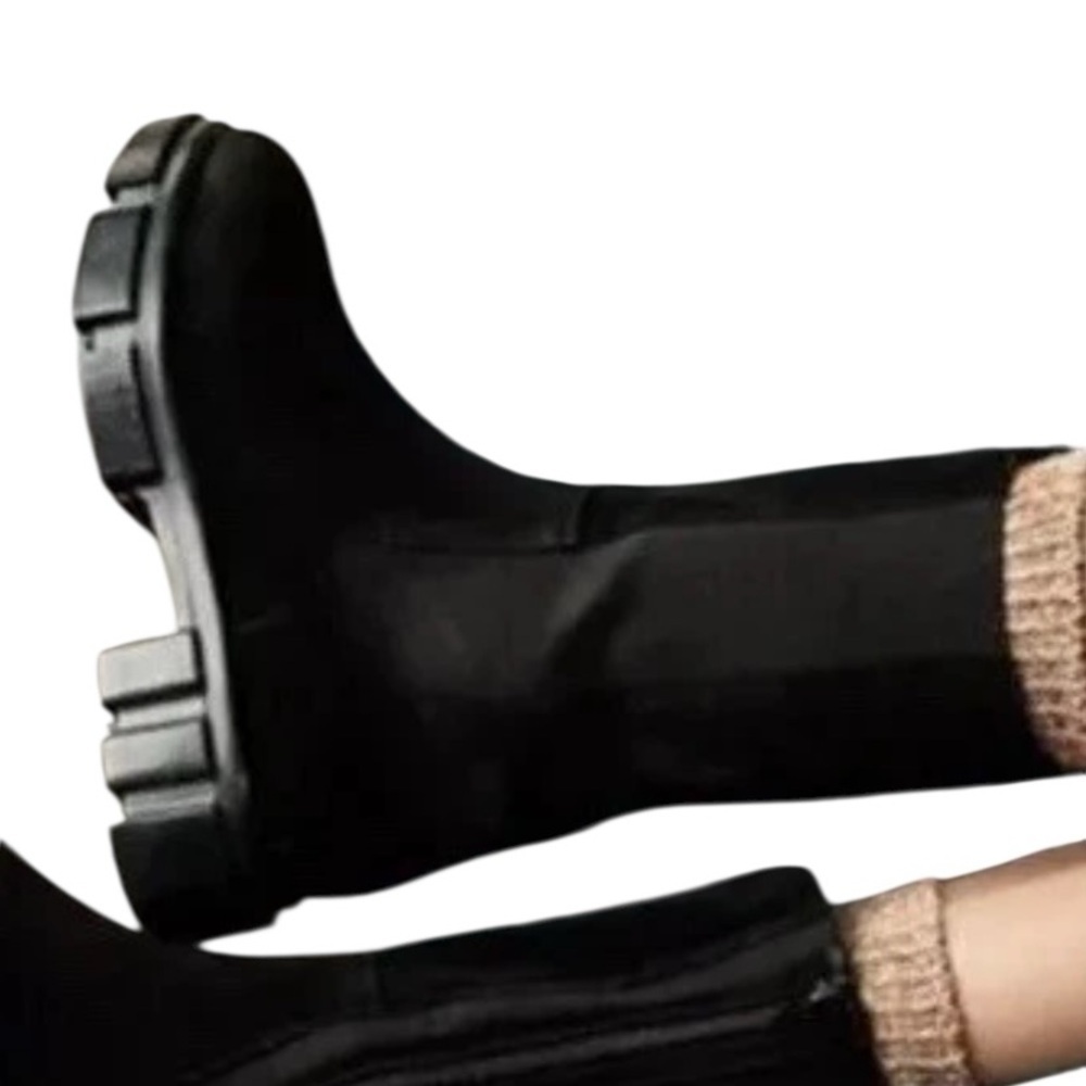 Free People Brooks Chelsea chunky black suede boots